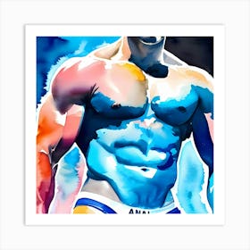 El Torso A Fit Male Body Art Print