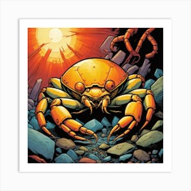 Crab In The Sun Art Print