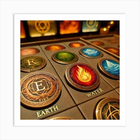 Sovereign Flame Elemental Tokens 1 Art Print