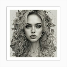 Flower Girl 1 Art Print