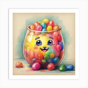 Jelly Beans In A Glass Art Print