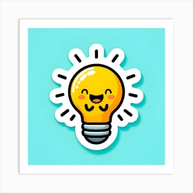 Light Bulb Sticker Art Print