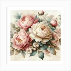 Peonies 11 Art Print