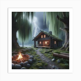 Cabin In The Woods Art Print