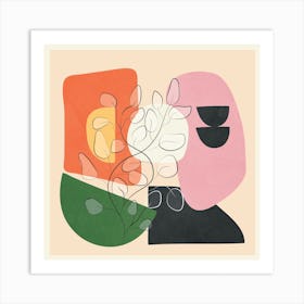 Modern Abstract Minimal Shapes Art 6 Art Print