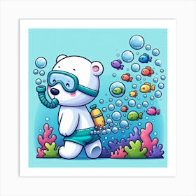 Polar Bear Underwater 1 Art Print