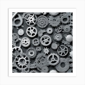 Gears Background 23 Art Print