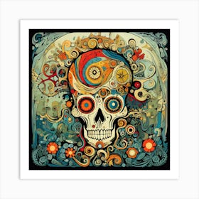 Day Of The Dead Skull 4 Art Print