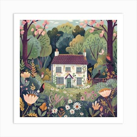 Cottage In The Woods 2 Art Print