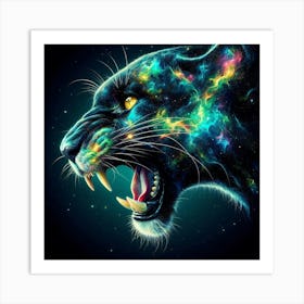 Galaxy Panther Art Print