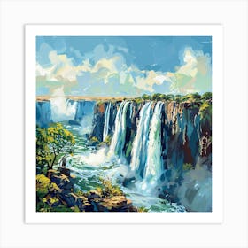 A Victoria Falls On The Zambia Zimbabwe Border E 1720100663 4 Art Print