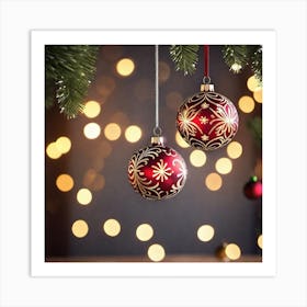 Christmas Ornaments 79 Art Print