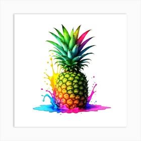 Colorful Pineapple Art Print