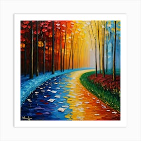 Utopia Autumn Road Art Print