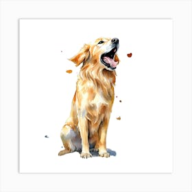 Golden Retriever Dog Art Print