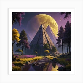 Pyramid In The Woods Art Print