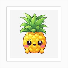 Kawaii Pineapple Art Print