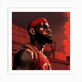 GTA Style Lebron James Art Print