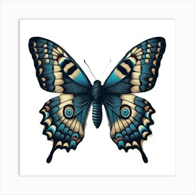 Blue Butterfly 6 Art Print