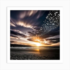 Music Notes In The Sky 10 Art Print