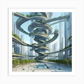 Futuristic Cityscape 73 Art Print