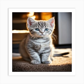 British Shorthair Kitten 1 Art Print