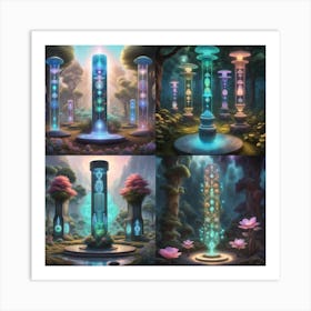 Pillars In The Forest Art Print