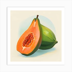 Papaya Art Print