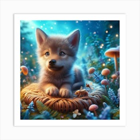 Luno the wolf cub 3 Art Print