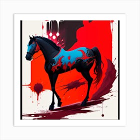'Bloody Horse' Art Print
