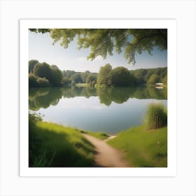 Path Leading To A Lake Art Print