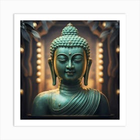 Buddha Statue 1 Art Print
