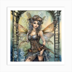 Steampunk Fairy Art Print