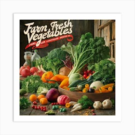 Farm Fresh Vegetables 1 Art Print