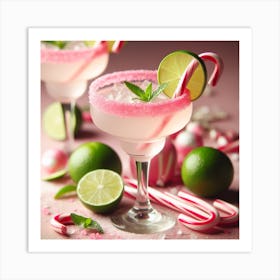 Margarita With Candy Canes Art Print