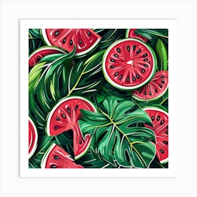 Watermelon Slices (2) Art Print