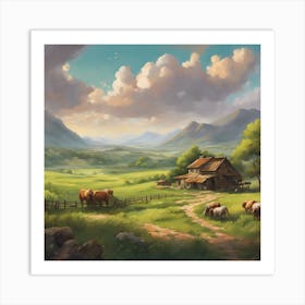 Barn In The Countryside Art Print