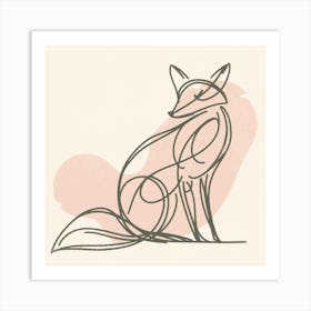 Fox Drawing Art Print