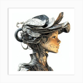 Woman In A Hat 33 Art Print