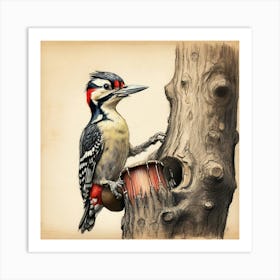 Woodpecker 4 Art Print