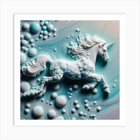 Unicorn With Bubbles 2 Art Print