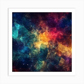 Abstract Nebula Background Art Print