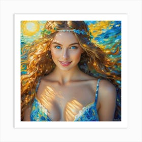 Beautiful Girl kk Art Print