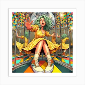 Disco Girl Art Print