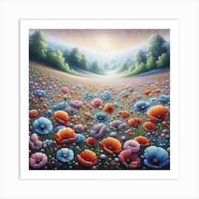 Flowers meadow Art Print