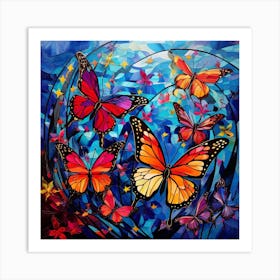 Butterflies In The Sky Art Print