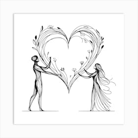 Creative Love And Relationship Illustration 20 Art Print