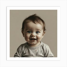 Default Trendy Baby Hapiness Drawing 2 Art Print