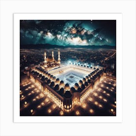 Grand Mosque Of Mecca Art Print