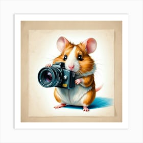 Hamster Photographer 5 Art Print